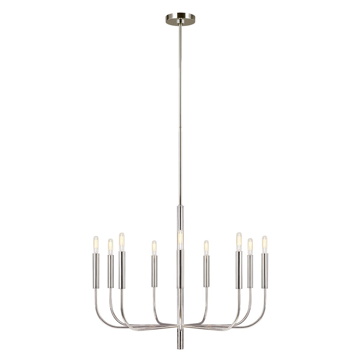 Elstead Lighting Brianna 9-Light Kronleuchter 9-flammig Nickel poliert E14