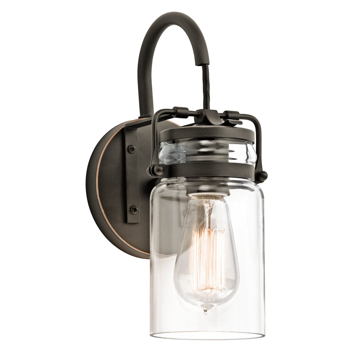 Elstead Lighting Brinley 1-Light Wandleuchte  1-flammig E27 Alt Bronze