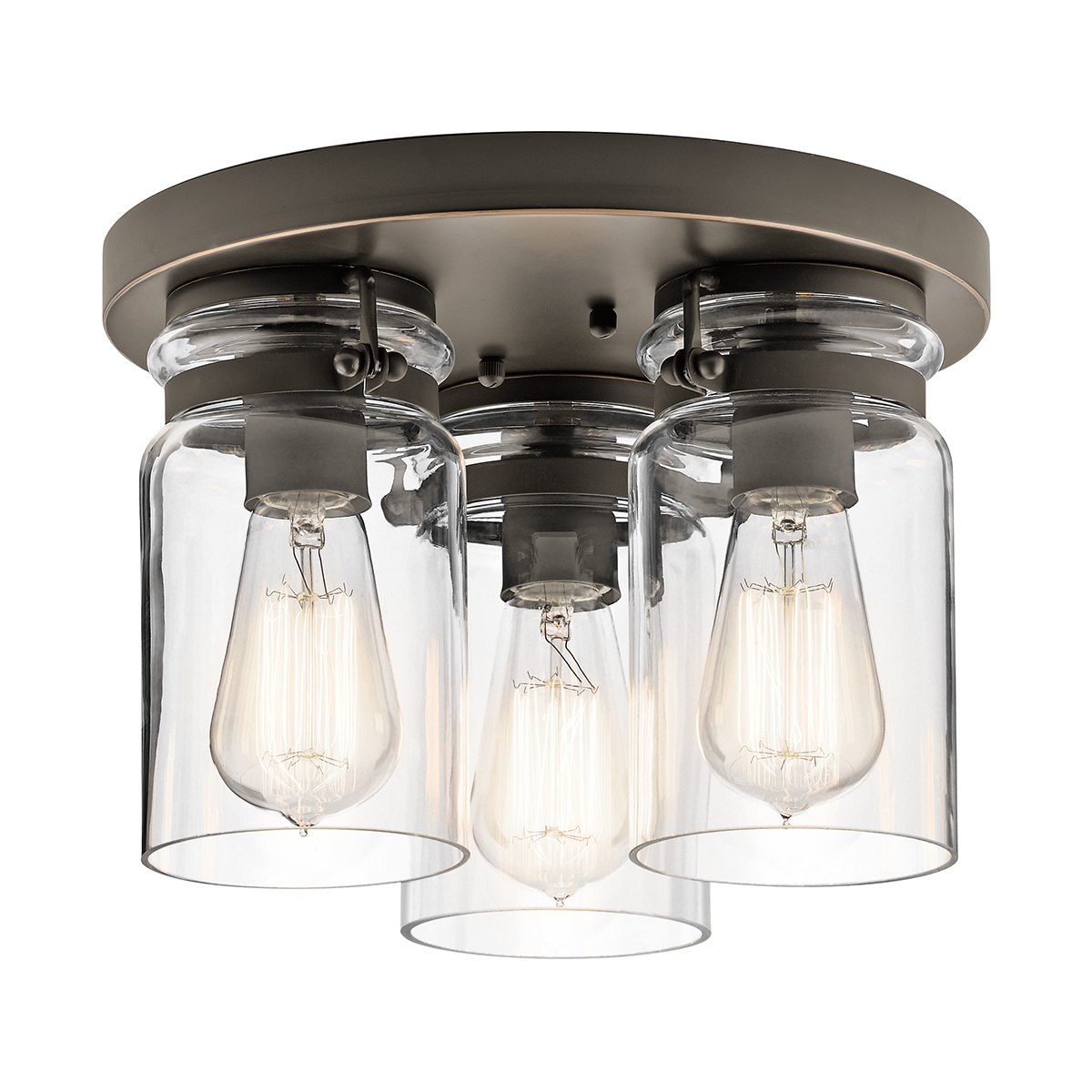 Elstead Lighting Brinley 3-Light Deckenleuchte 3-flammig E27 Alt Bronze