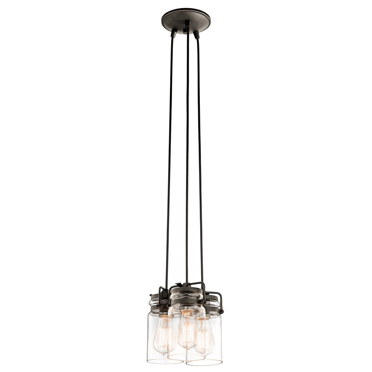 Elstead Lighting Brinley 3-Light Pendelleuchte 3-flammig E27 Alt Bronze
