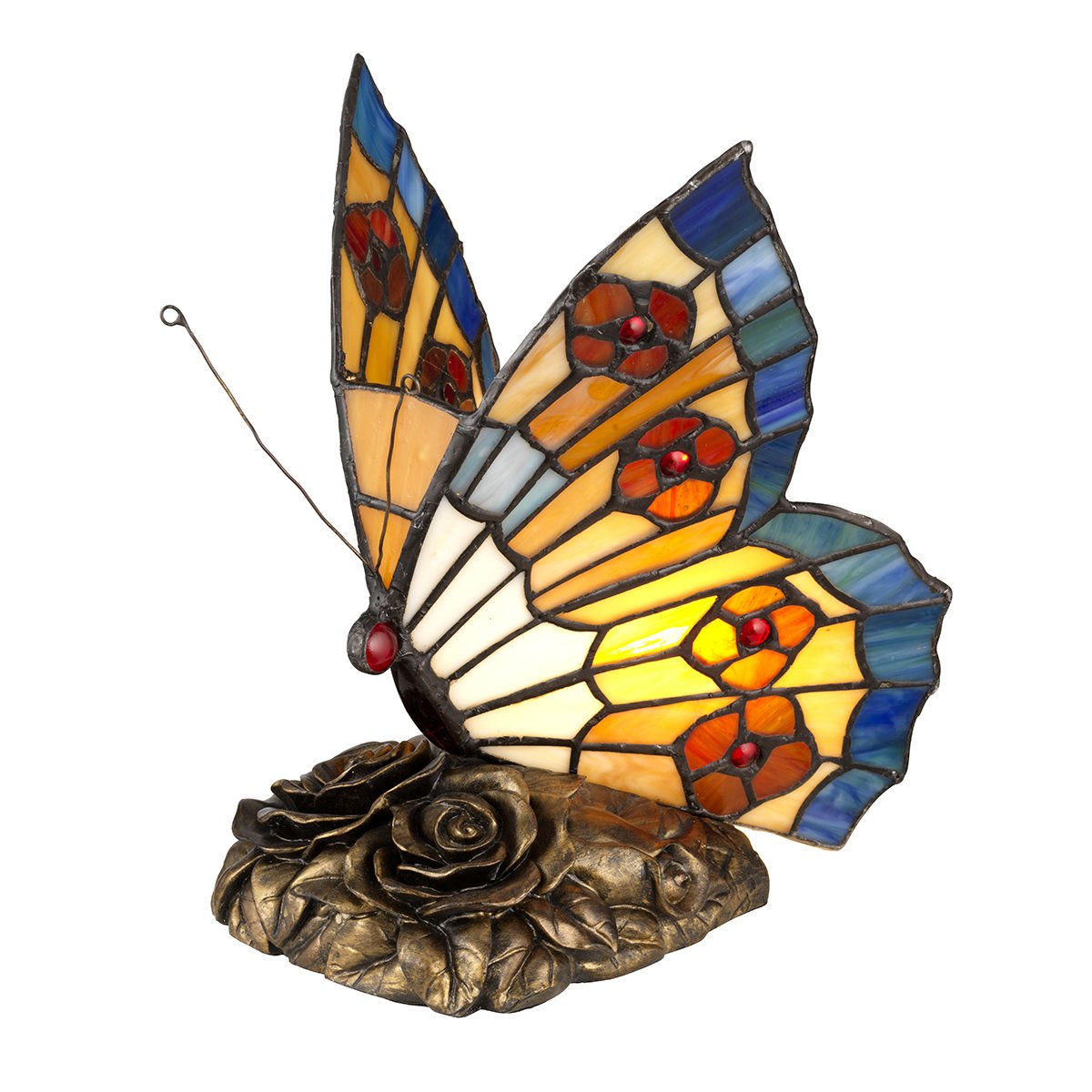 Elstead Lighting Butterfly Animal Tischleuchte Tiffany-Stil Bronze G9