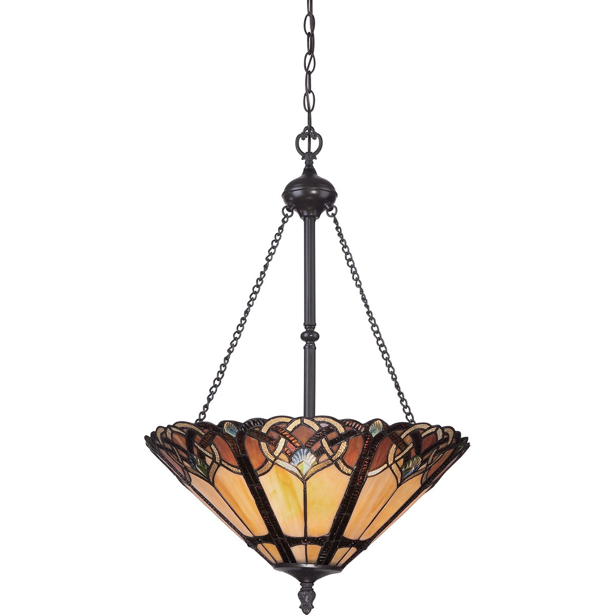 Elstead Lighting Cambridge Pendelleuchte 3-Light Tiffany-Stil Bronze E27
