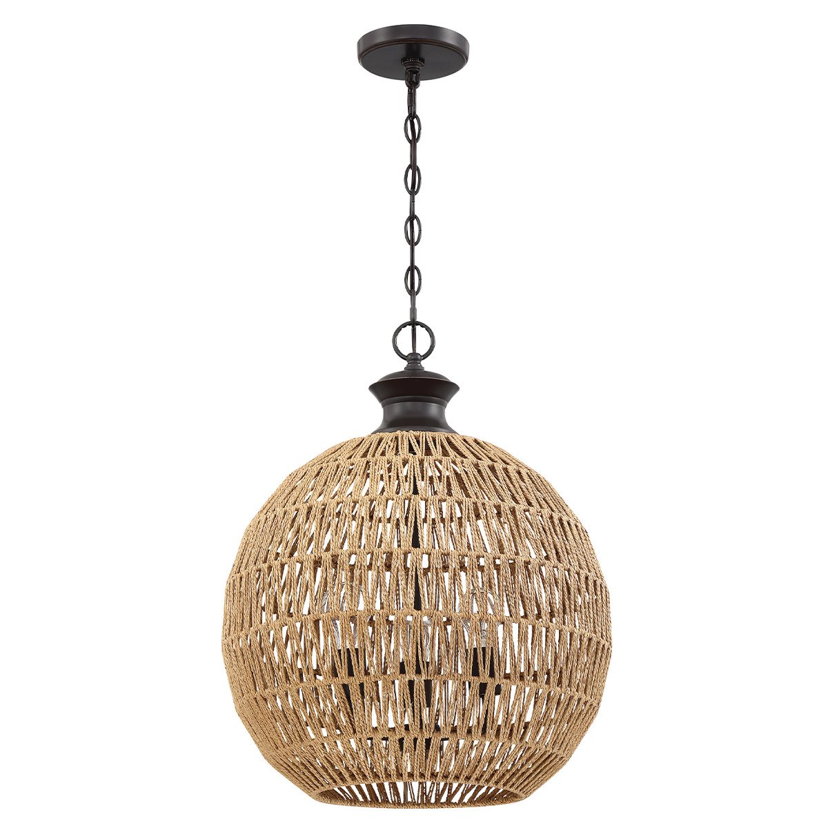 Elstead Lighting Casablanca  Pendelleuchte 3-flammig Bronze Natur