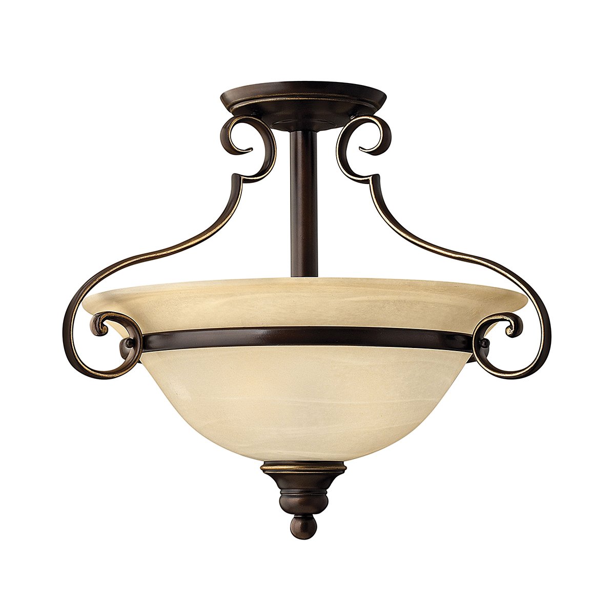Elstead Lighting Cello Deckenleuchte 2-Light Semi-Flush Bronze antik E27