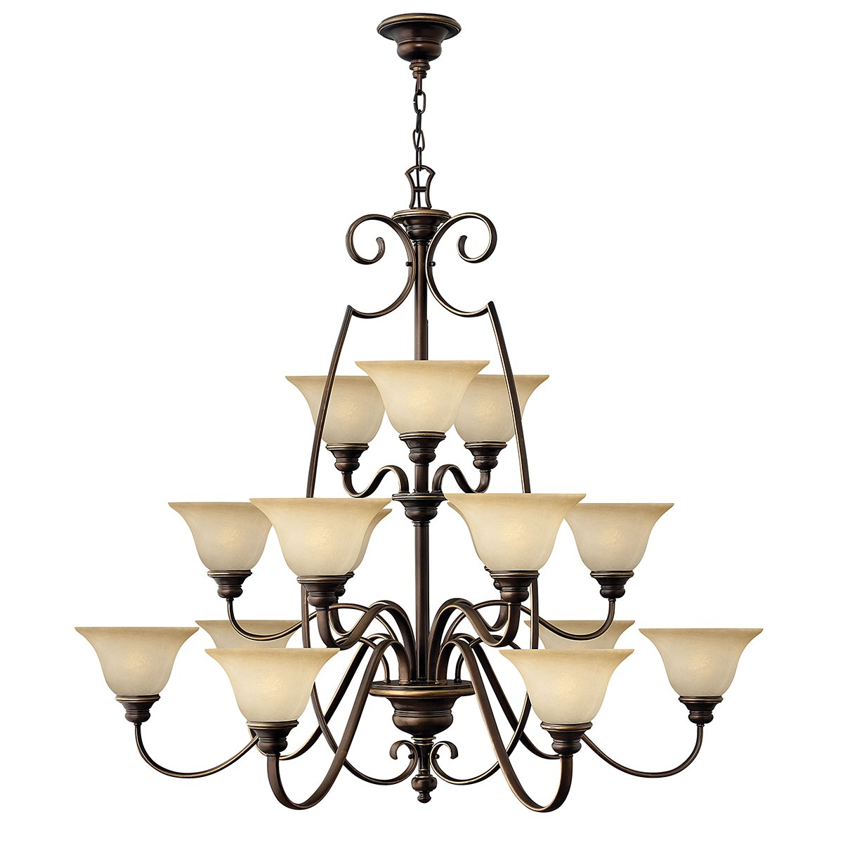 Elstead Lighting Cello Kronleuchter 15-Light E27 Bronze antik
