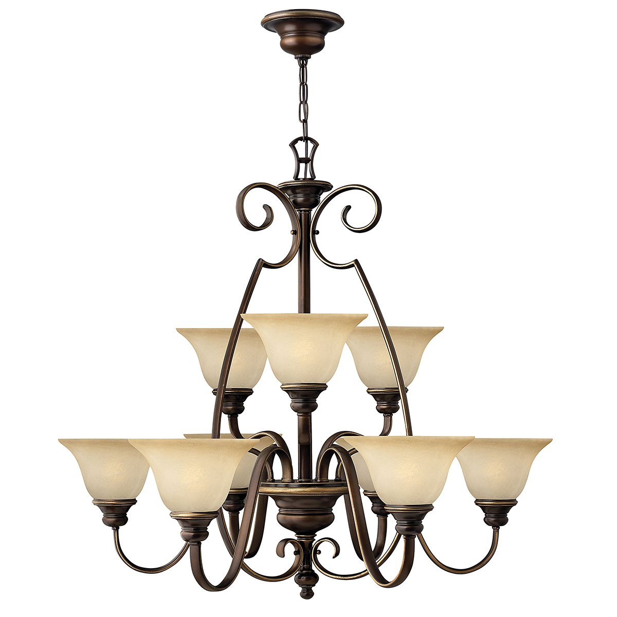 Elstead Lighting Cello Kronleuchter 9-Light Bronze antik E27