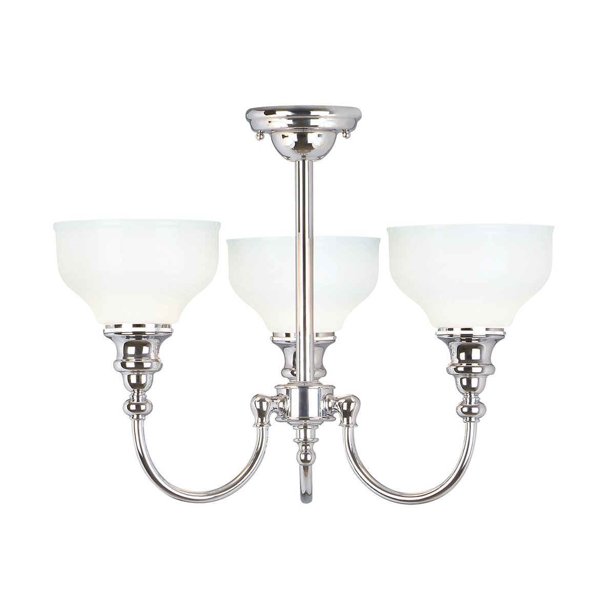 Elstead Lighting Cheadle 3-Light Kronleuchter 3-flammig IP44 Chrom poliert