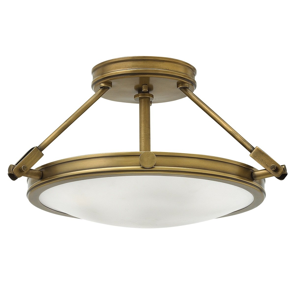Elstead Lighting Collier 3-Light Large Semi-Flush Deckenleuchte Messing 42cm