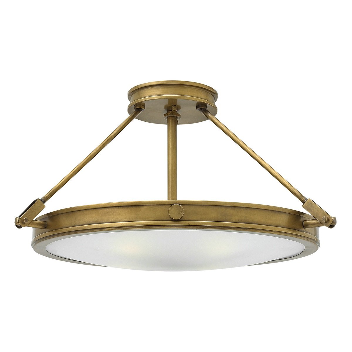 Elstead Lighting Collier 4-Light Large Semi-Flush Deckenleuchte Messing 56cm