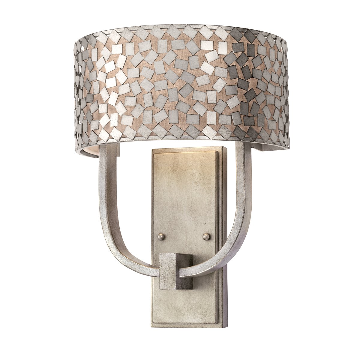 Elstead Lighting Confetti 2-Light Wandleuchte aluminiumfarben 2-flammig E27