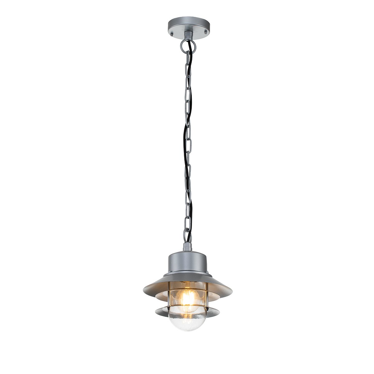 Elstead Lighting Copenhagen Pendelleuchte 1-Light Silber IP44 E27