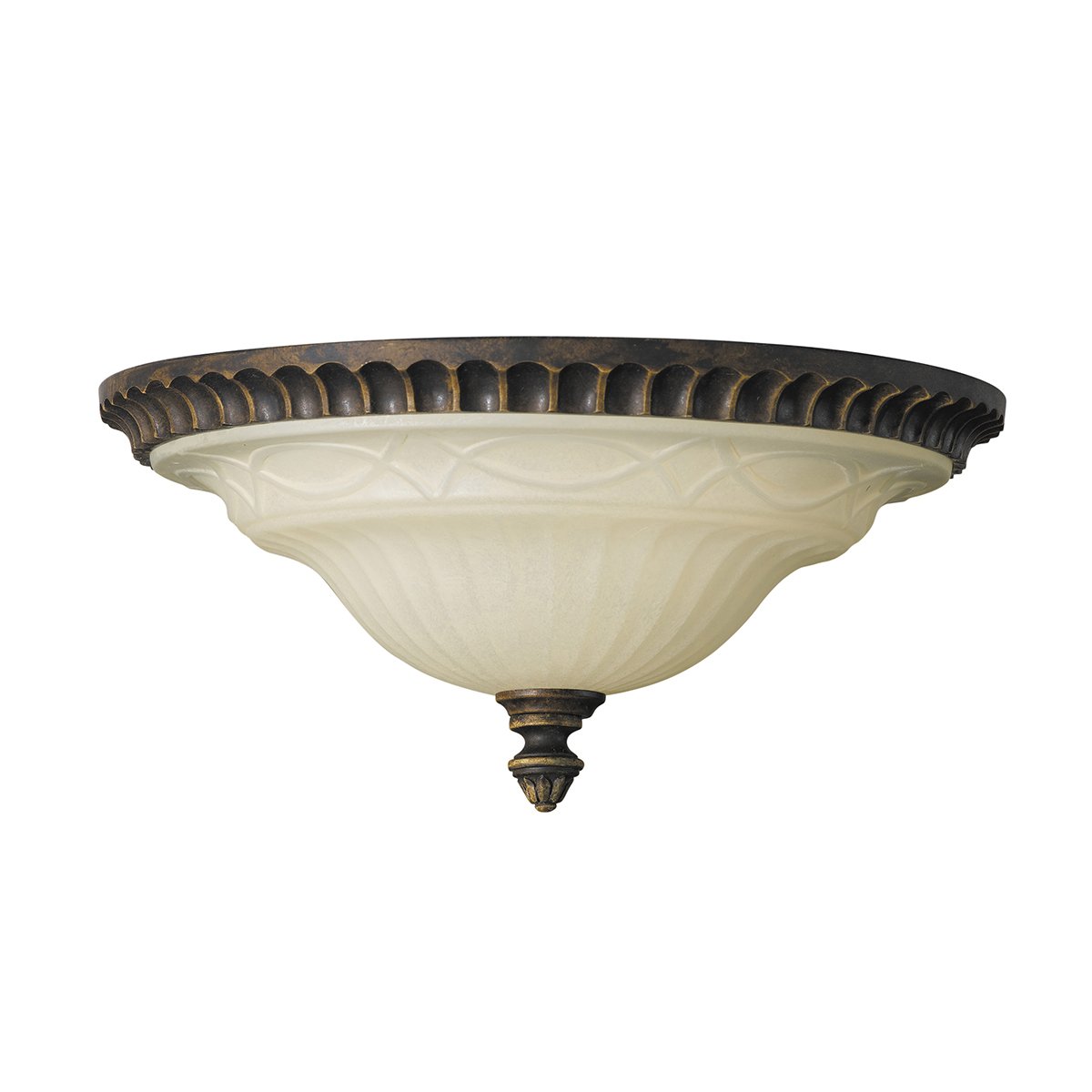 Elstead Lighting Drawing Room Deckenleuchte 2-Light Wallnuss Braun 33cm E27