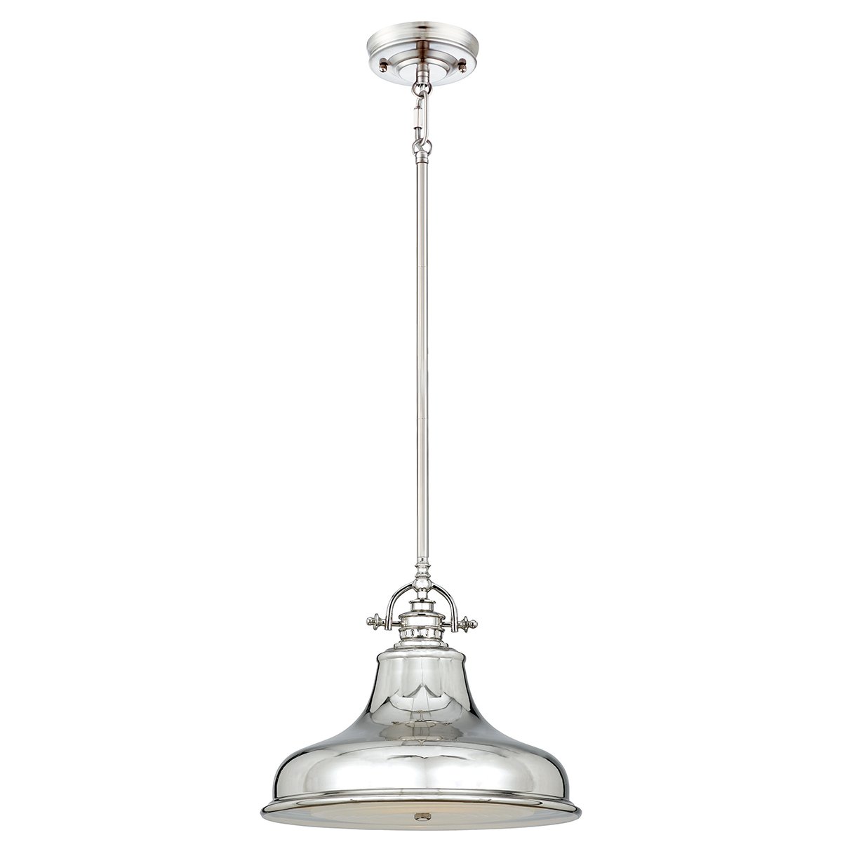 Elstead Lighting Emery 1-Light Medium Pendelleuchte Silber 1-flammig E27