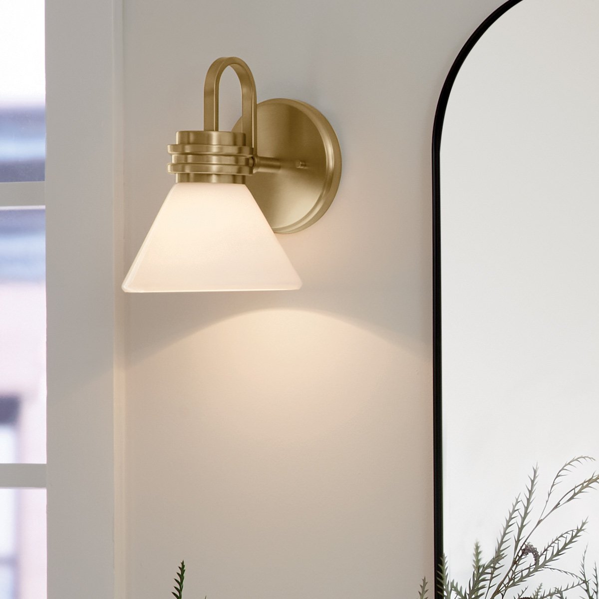 Elstead Lighting Farum Wandleuchte 1-flammig Champagnerbronze IP44