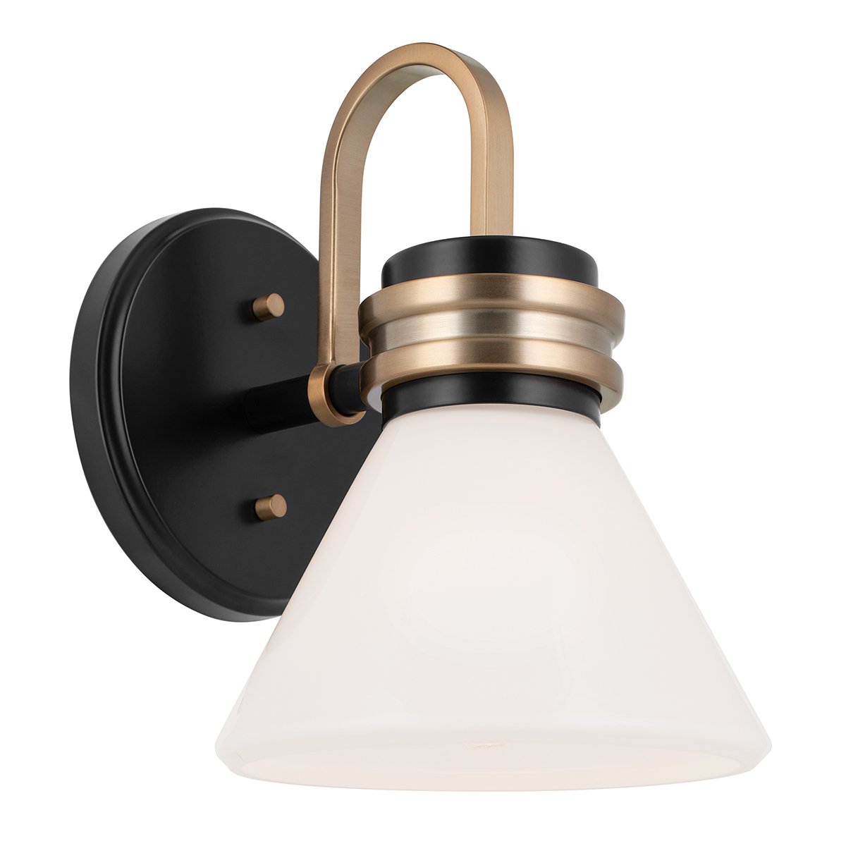 Elstead Lighting Farum Wandleuchte 1-flammig Schwarz mit Champagnerbronze