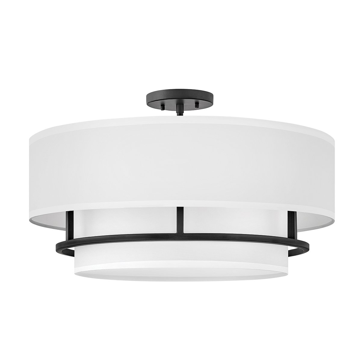 Elstead Lighting Graham Deckenleuchte Duo Mount Large 4-Light Schwarz Altwei� E14