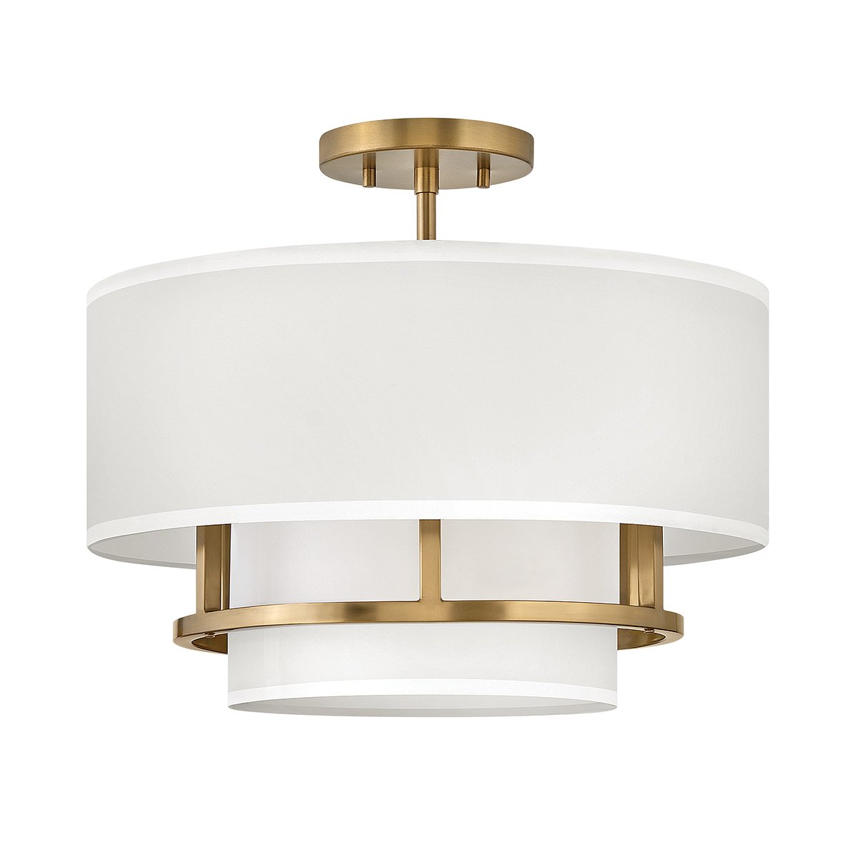 Elstead Lighting Graham Deckenleuchte Duo Mount Medium 3-Light Messing Altwei� E14