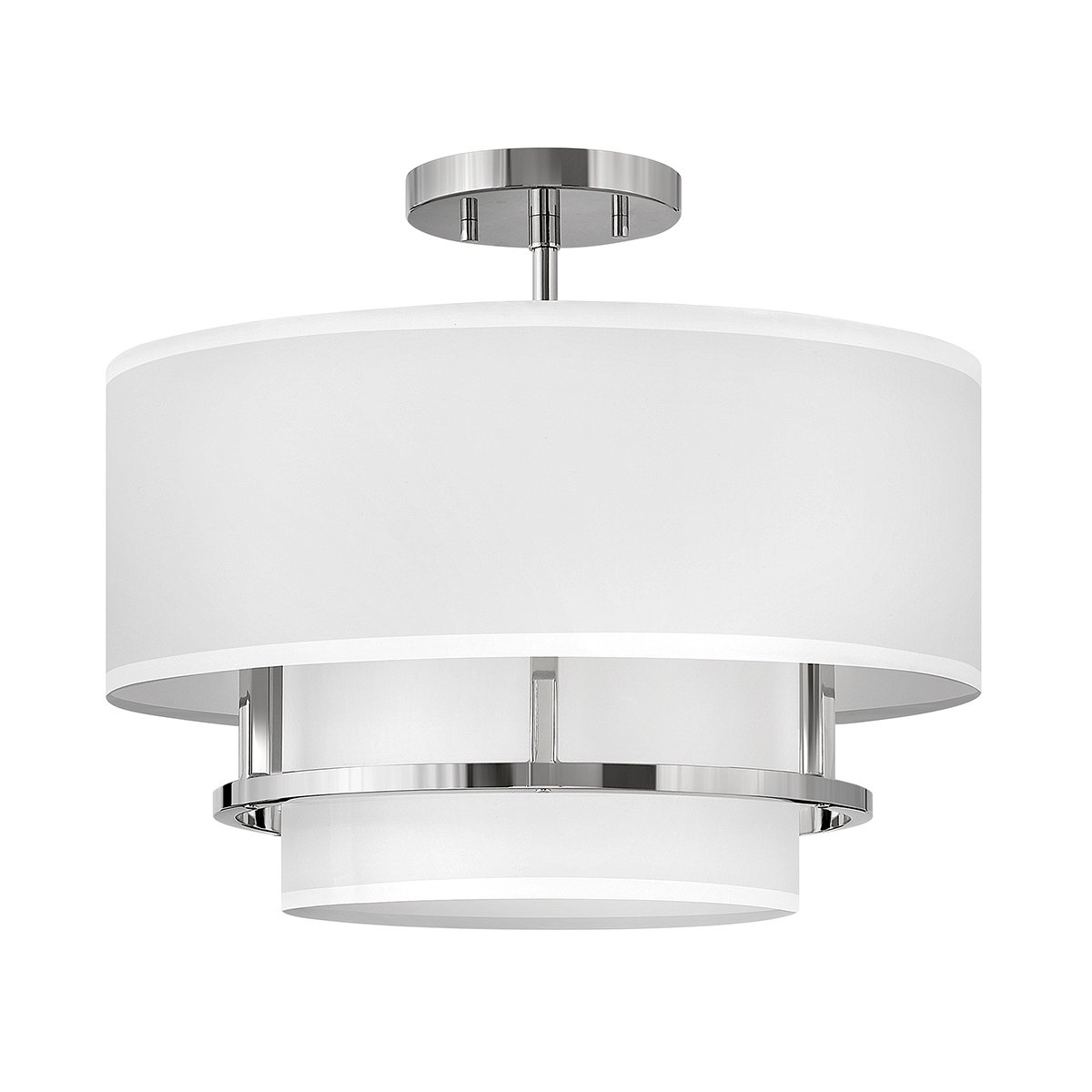 Elstead Lighting Graham Deckenleuchte Duo Mount Medium 3-Light Nickel Altwei� E14