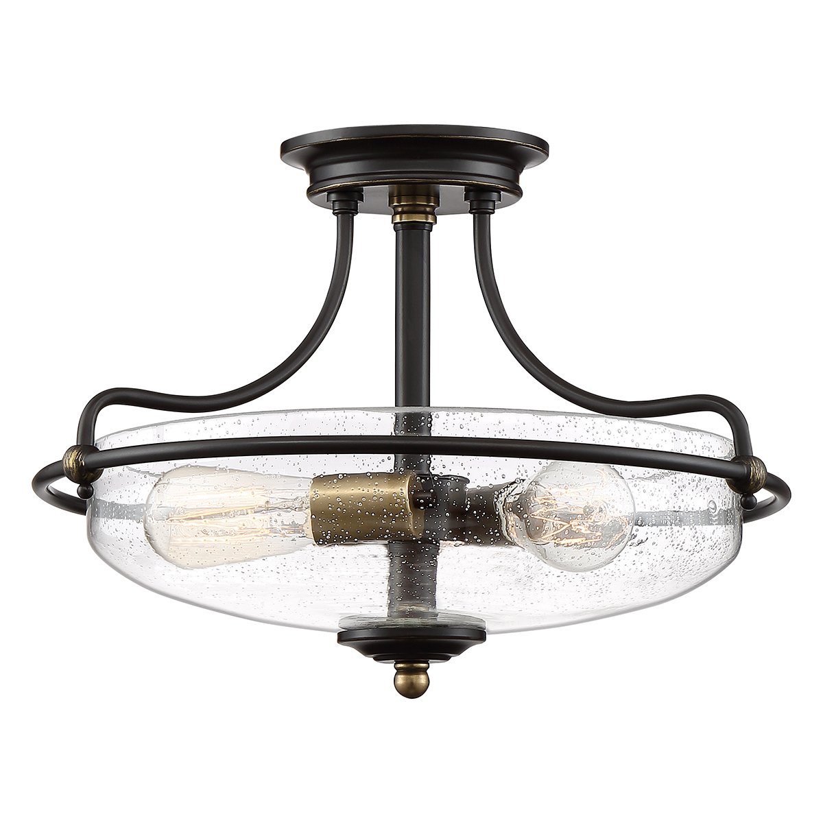 Elstead Lighting Griffin 3-Light Semi-Flush Light Deckenleuchte Bronze