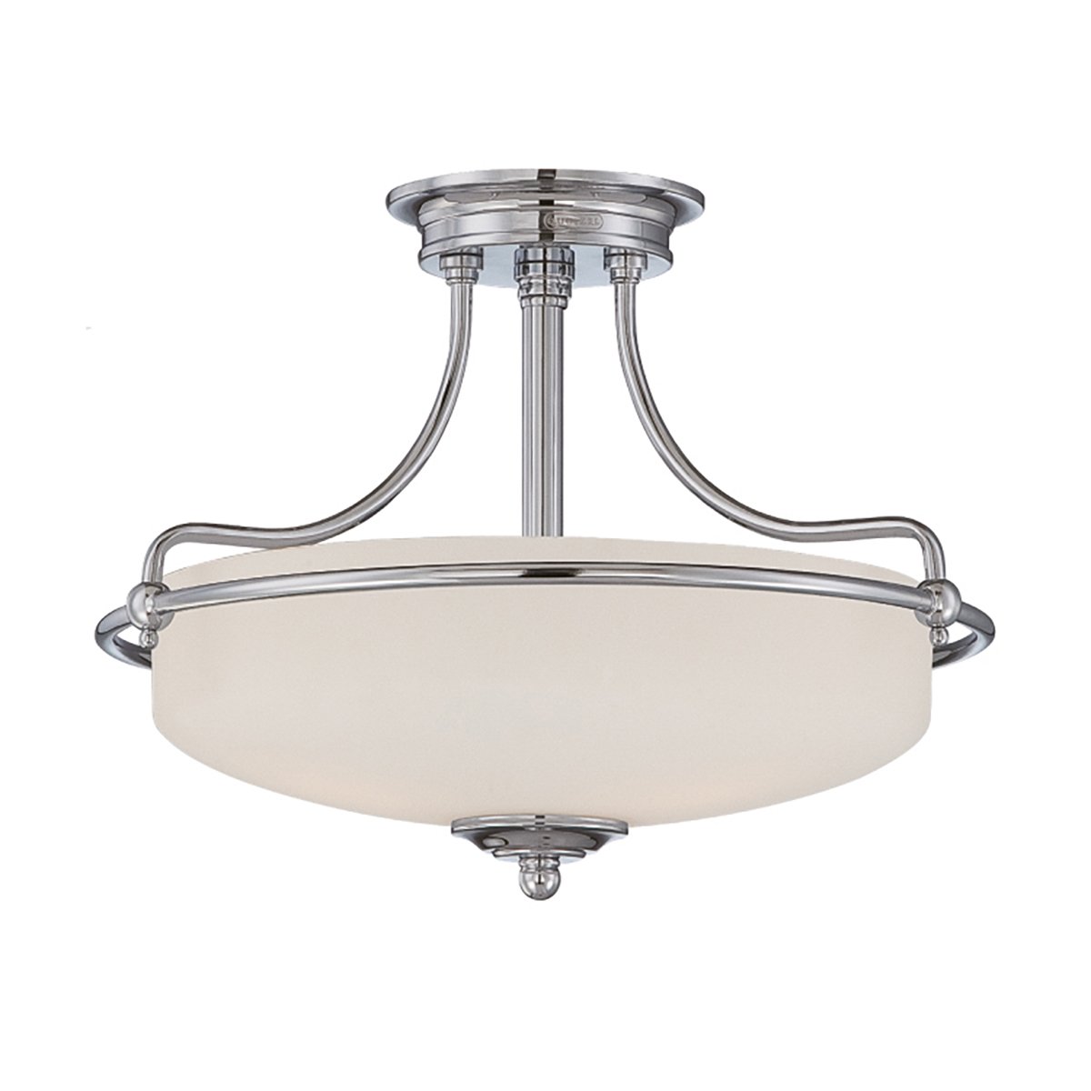 Elstead Lighting Griffin 3-Light Semi-Flush Light Deckenleuchte Chrom
