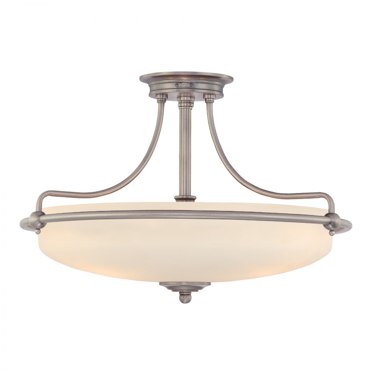 Elstead Lighting Griffin 3-Light Semi-Flush Light Deckenleuchte antik nickel