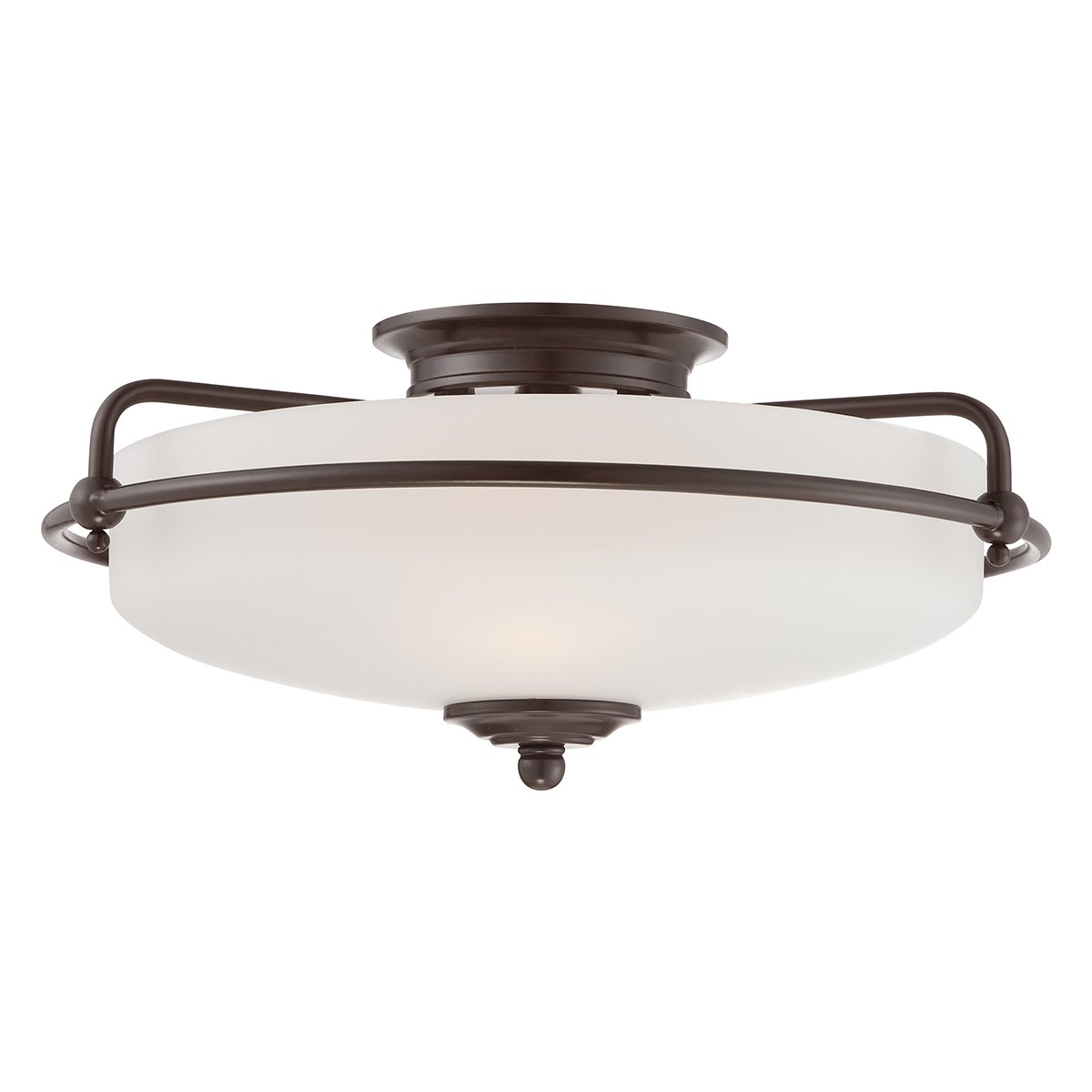 Elstead Lighting Griffin Deckenleuchte Bronze Glas opal
