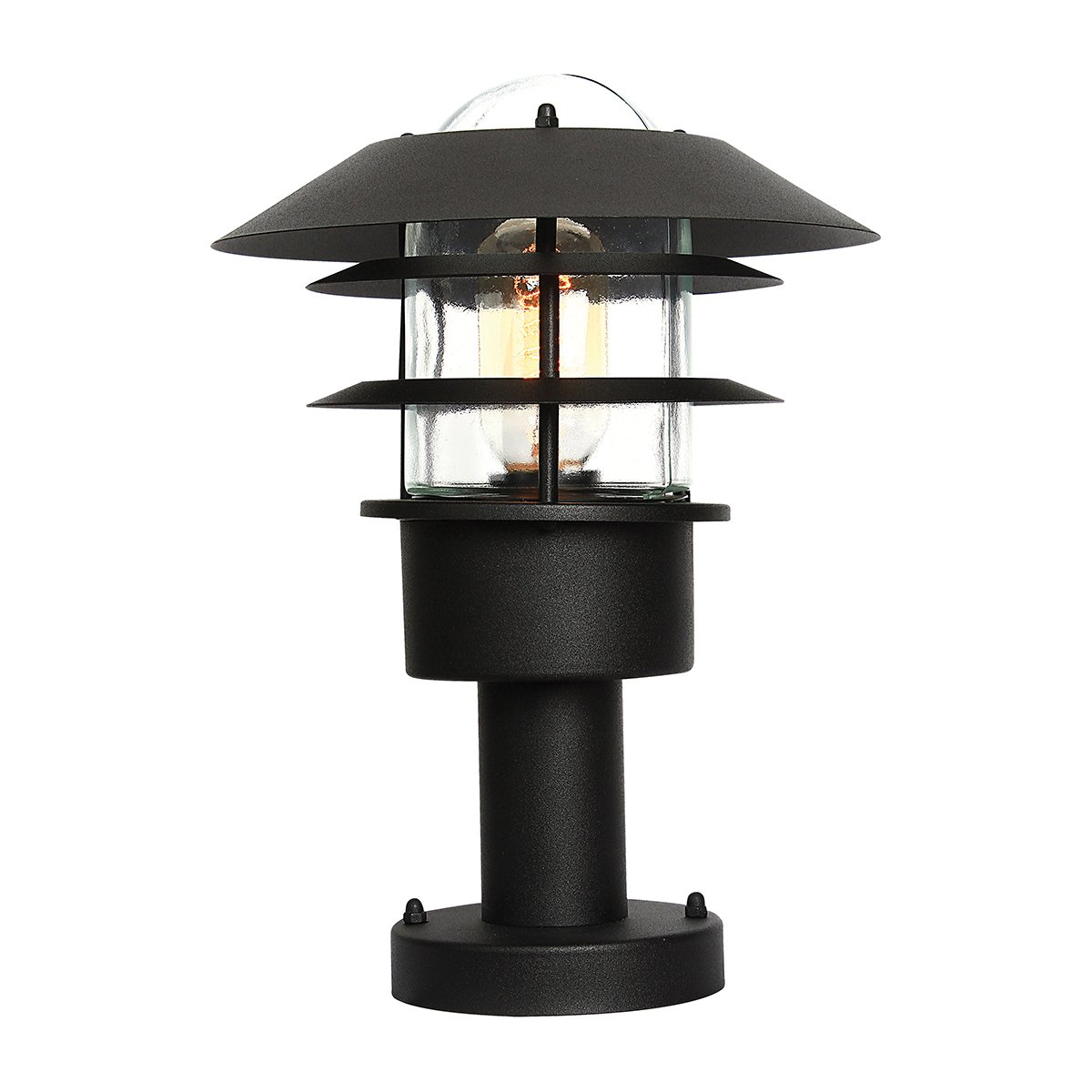 Elstead Lighting Helsingor Sockelleuchte 1-Light Schwarz IP44 E27
