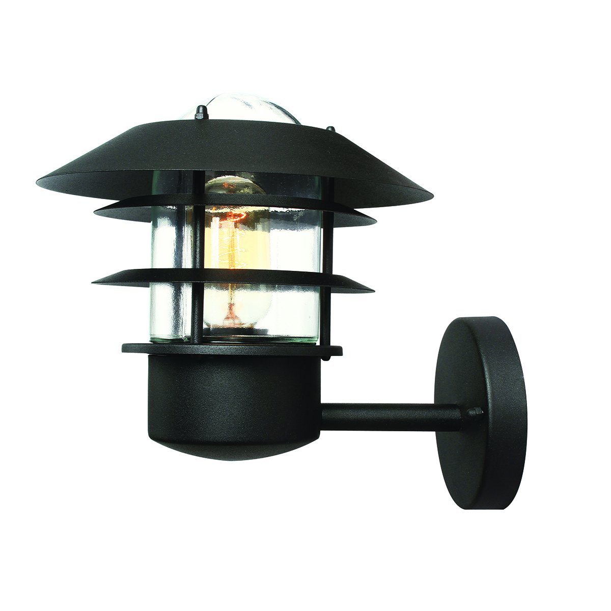 Elstead Lighting Helsingor Wandleuchte 1-Light Schwarz IP44 E27