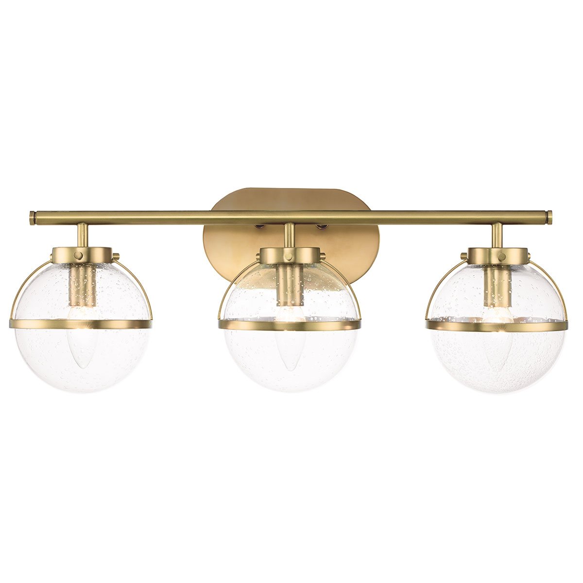 Elstead Lighting Hollis Wandleuchte 3-Light Messing Klarglas E14 IP44