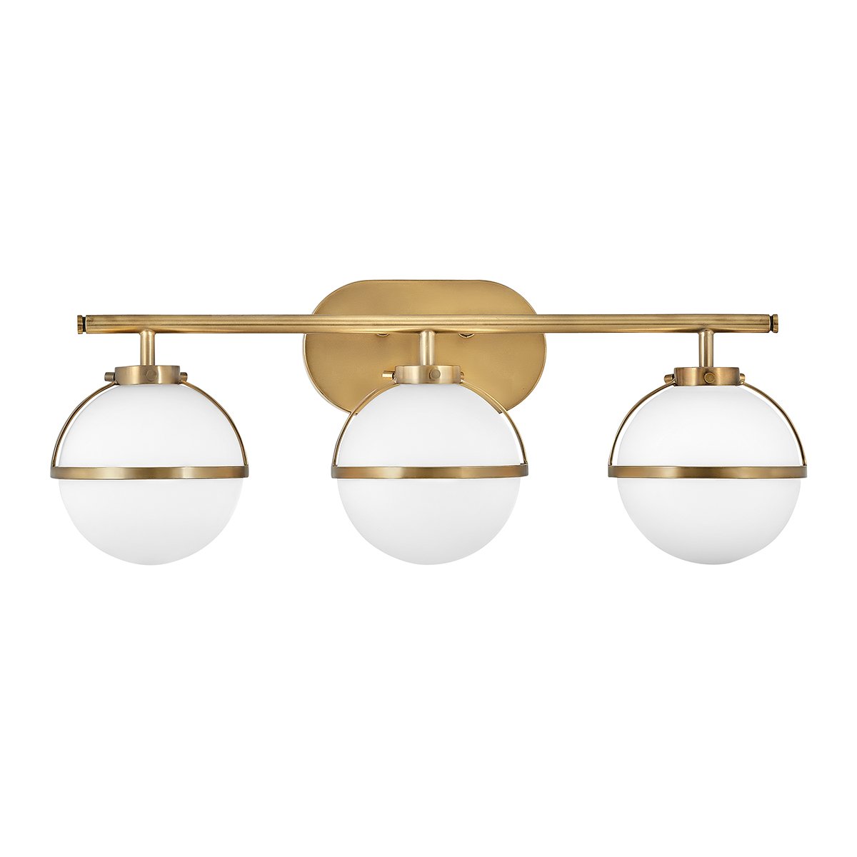 Elstead Lighting Hollis Wandleuchte 3-Light Messing Opalglas E14 IP44