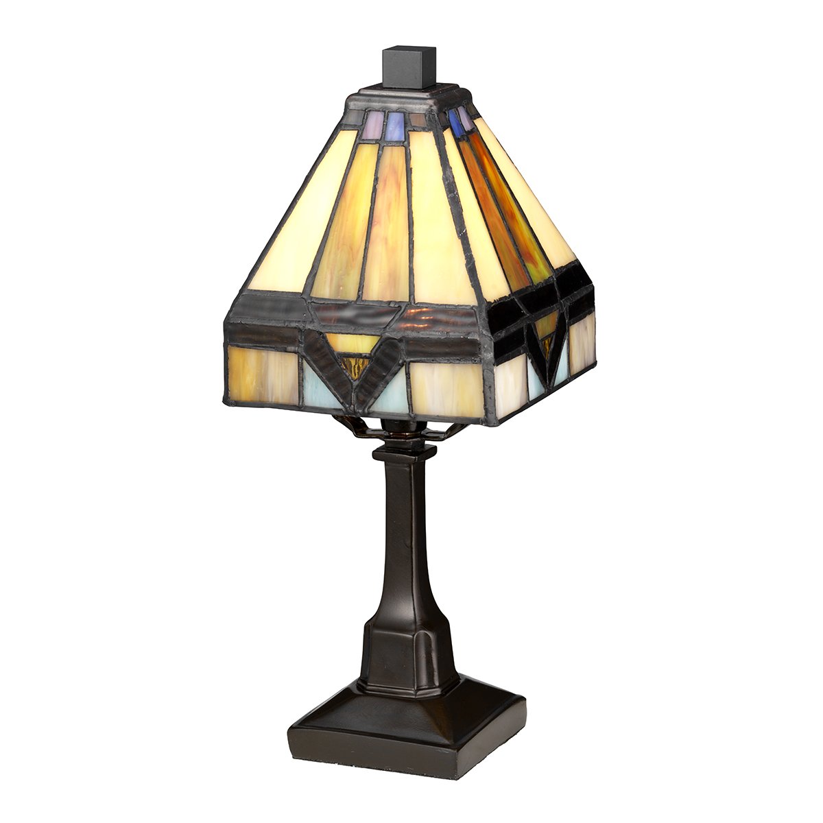 Elstead Lighting Holmes Tischleuchte Mini 1-Light Tiffany-Stil Bronze E14