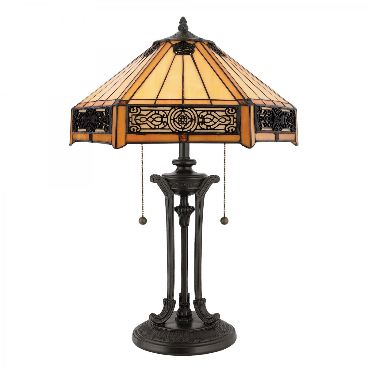 Elstead Lighting Indus Tischleuchte 2-Light Tiffany-Stil Bronze E27