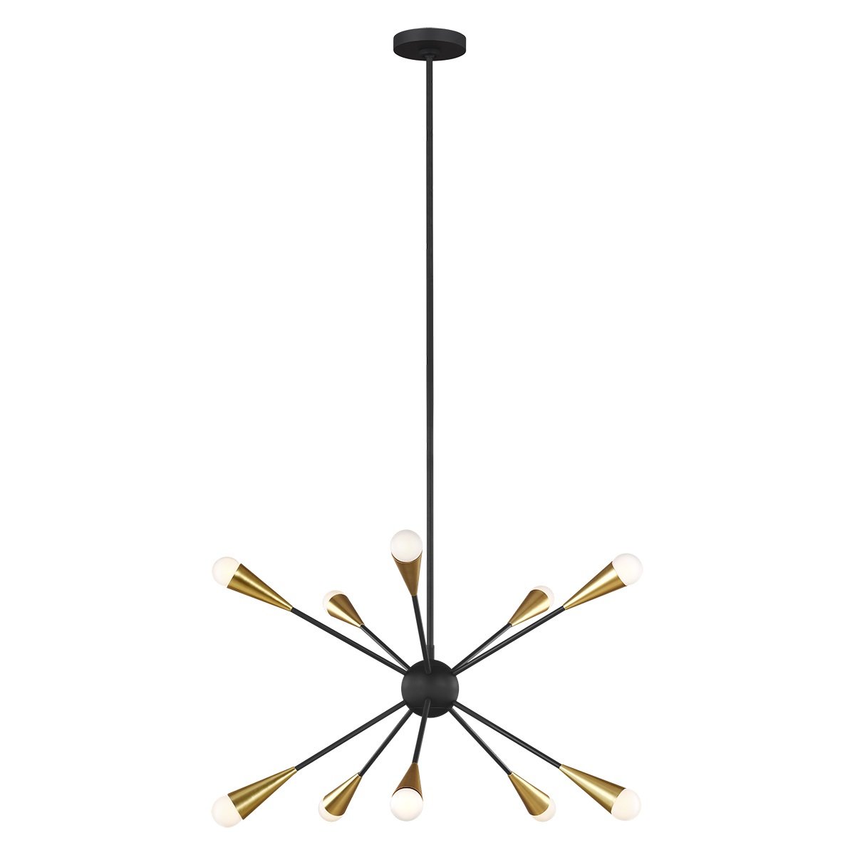 Elstead Lighting Jax 10-Light Kronleuchter Schwarz Gold 10-flammig G9 3000K