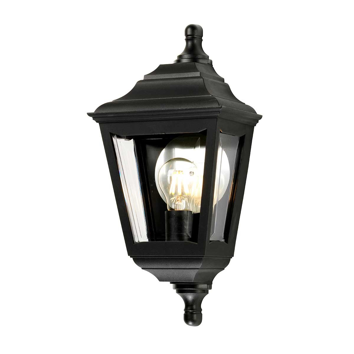 Elstead Lighting Kerry Outdoor 1-Light Wandleuchte 44cm Schwarz E27 IP44