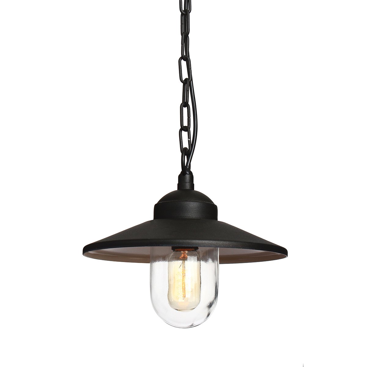 Elstead Lighting Klampenborg Pendelleuchte 1-Light Schwarz IP44 E27