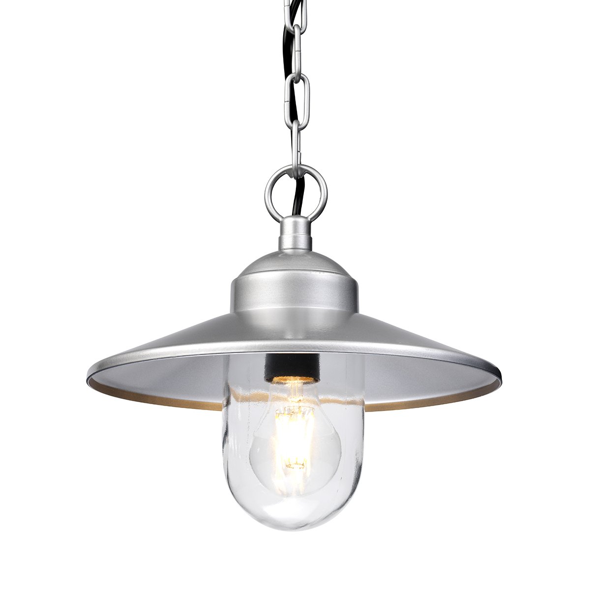 Elstead Lighting Klampenborg Pendelleuchte 1-Light Silber IP44 E27