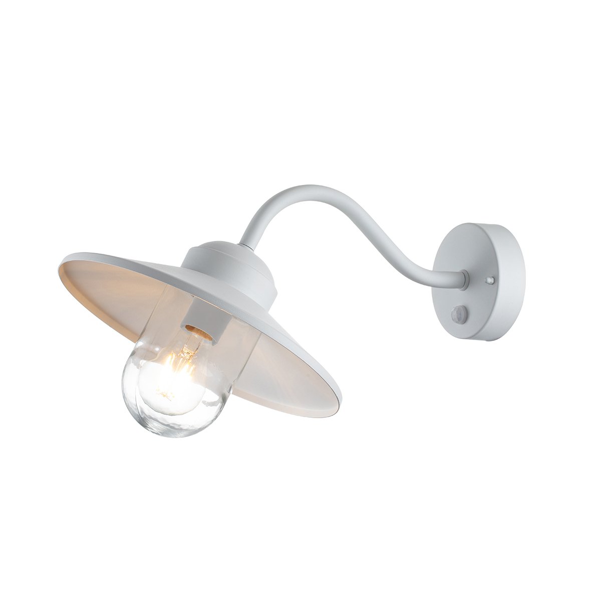 Elstead Lighting Klampenborg Wandleuchte 1-Light PIR-Bewegungsmelder Wei� IP44 E27