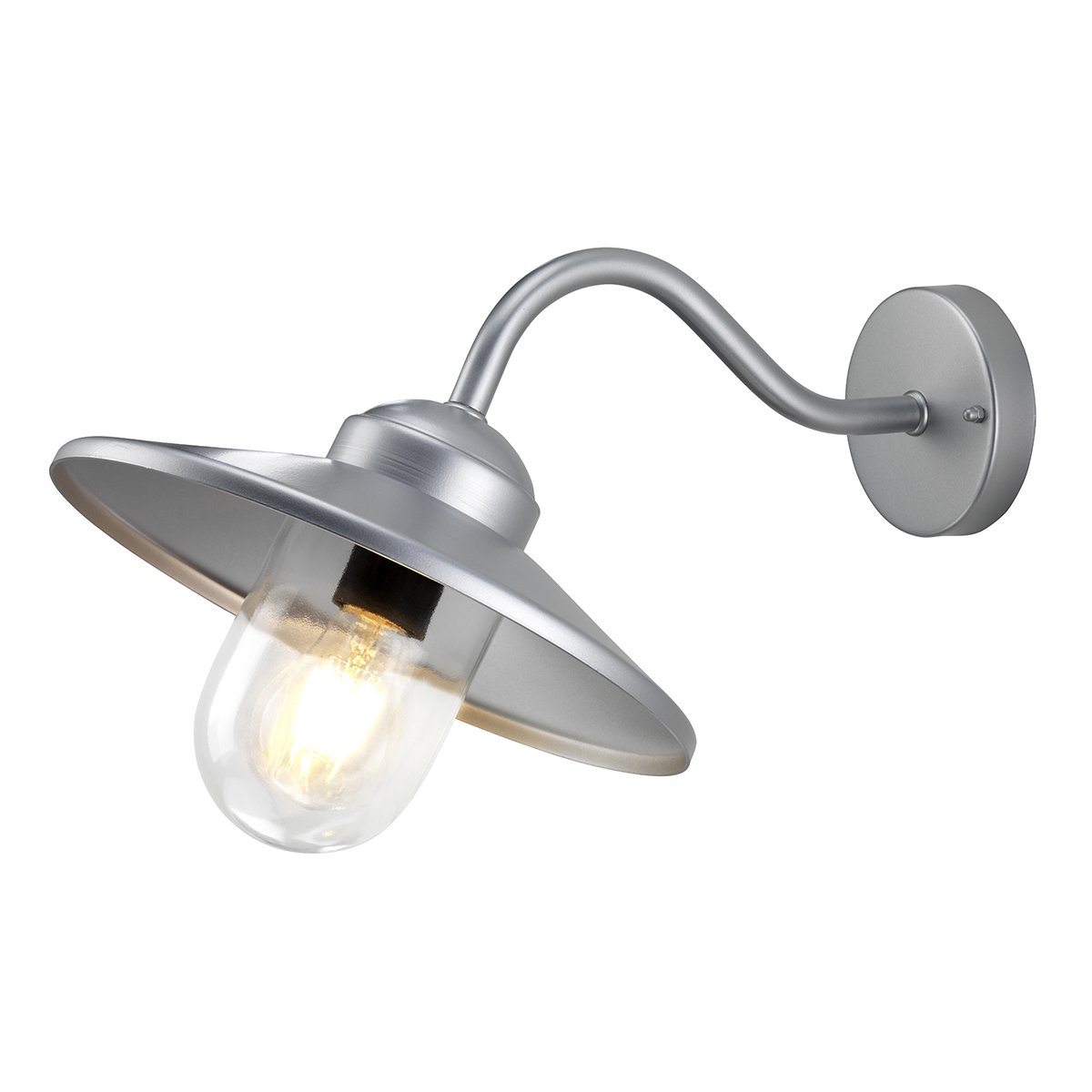 Elstead Lighting Klampenborg Wandleuchte 1-Light Silber IP44 E27