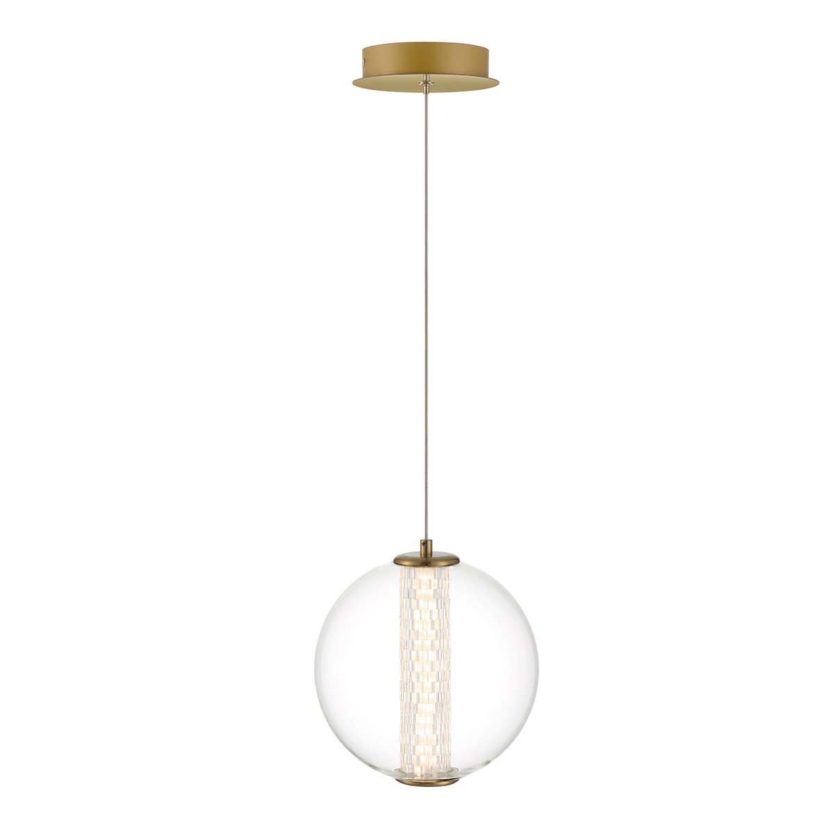 Elstead Lighting LED Pendelleuchte Atomo 1-flammig Gold geb�rstet 3000K