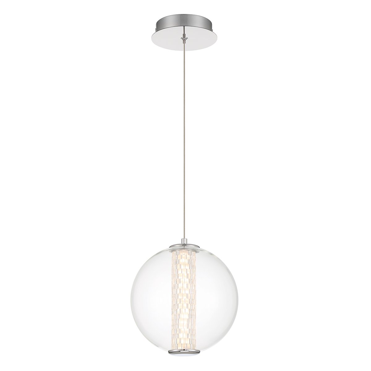 Elstead Lighting LED Pendelleuchte Atomo 1-flammig chrom poliert 3000K