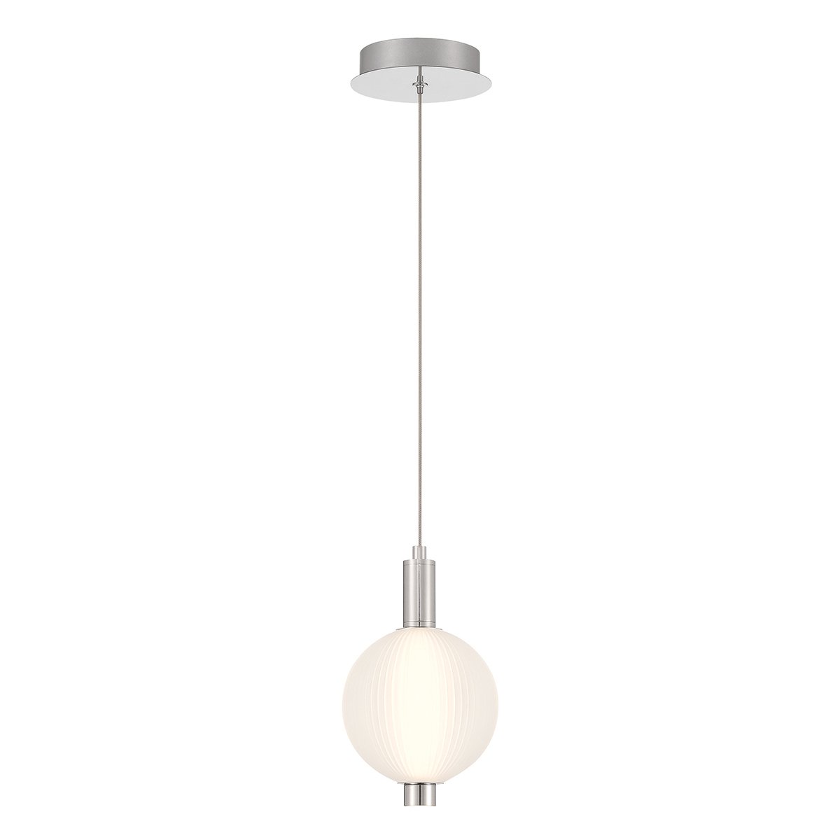Elstead Lighting LED Pendelleuchte Palmas 1-flammig Poliertes Nickel 3000K