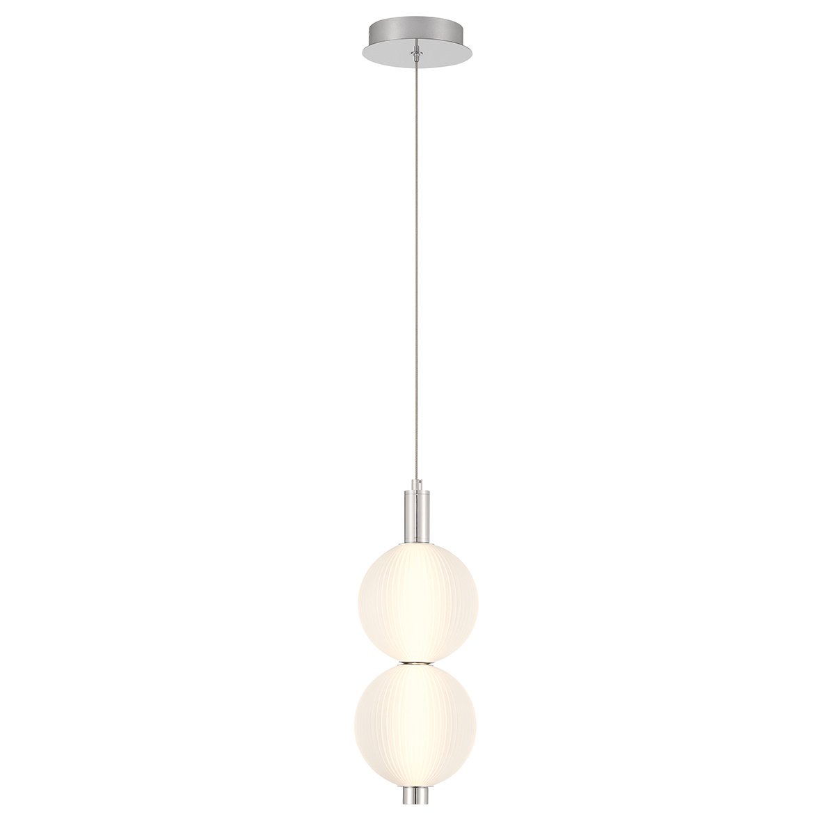 Elstead Lighting LED Pendelleuchte Palmas 2-flammig 3000K Poliertes Nickel