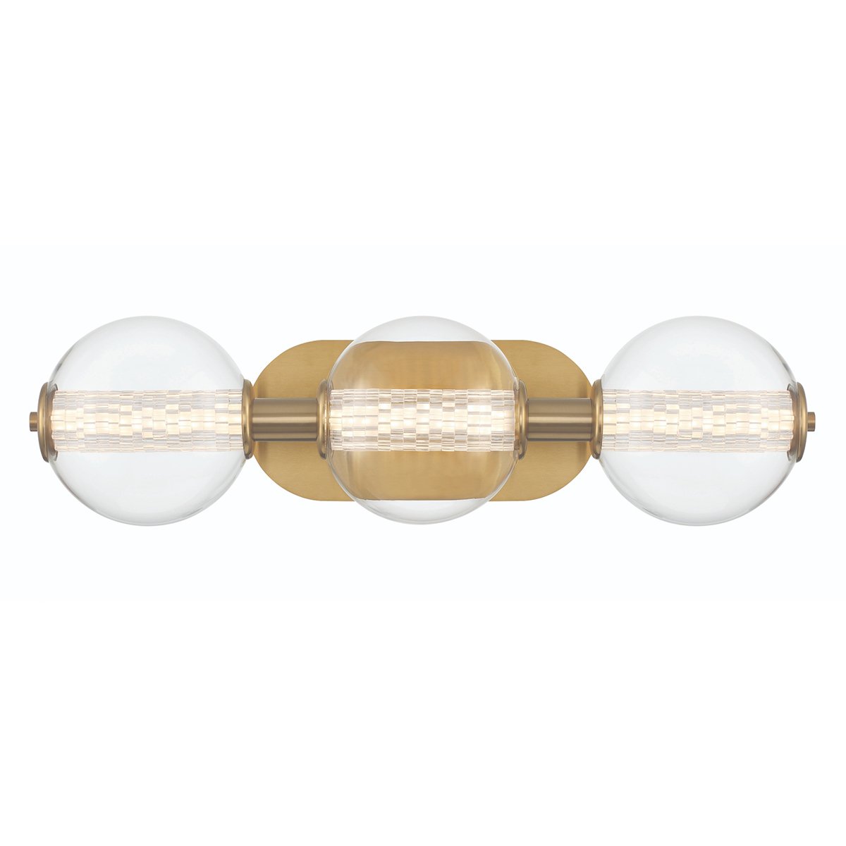 Elstead Lighting LED Wandleuchte Atomo 3-flammig Gold Geb�rstet 3000K