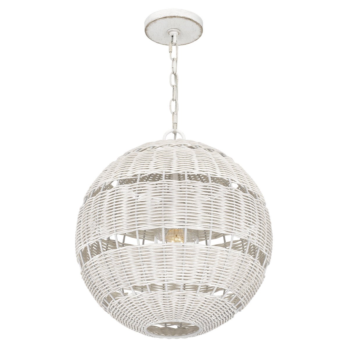 Elstead Lighting Lindendale Pendelleuchte 1-flammig Antikwei� 405mm