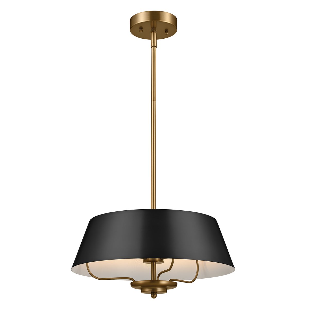 Elstead Lighting Luella Pendelleuchte Duo-Mount 3-Light Messing Schwarz E14