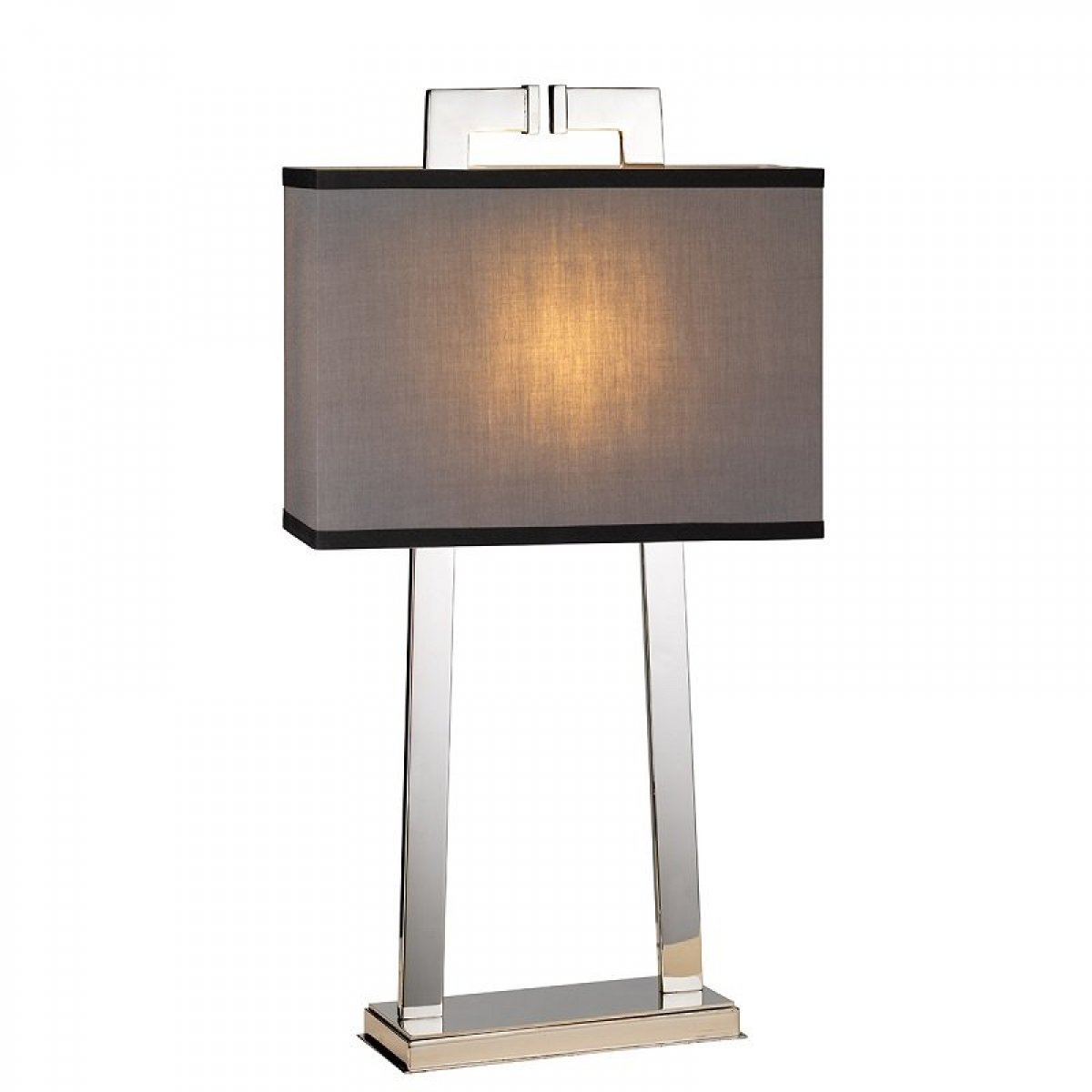Elstead Lighting Magro 1-Light Tischleuchte Nickel poliert Grau 65cm E27