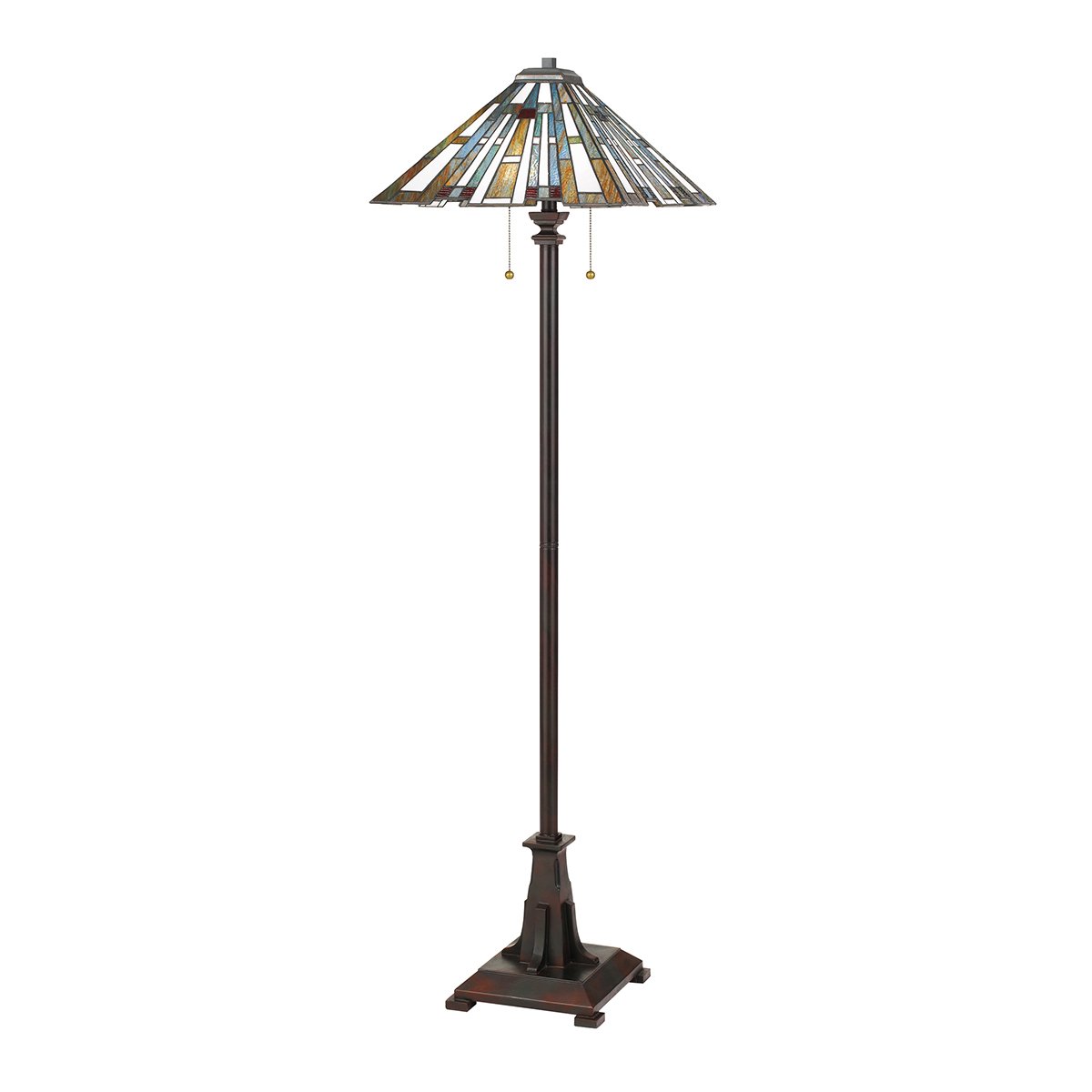 Elstead Lighting Maybeck Stehleuchte 2-Light Tiffany-Stil Bronze E27