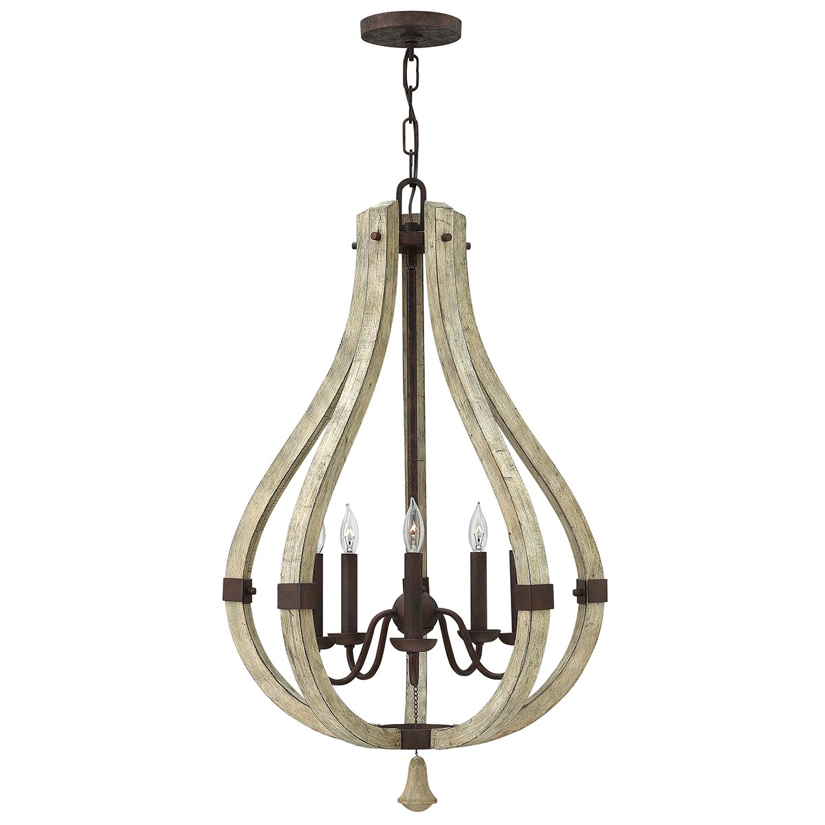 Elstead Lighting Middlefield 5-Light Kronleuchte Rost 5-flammig E14