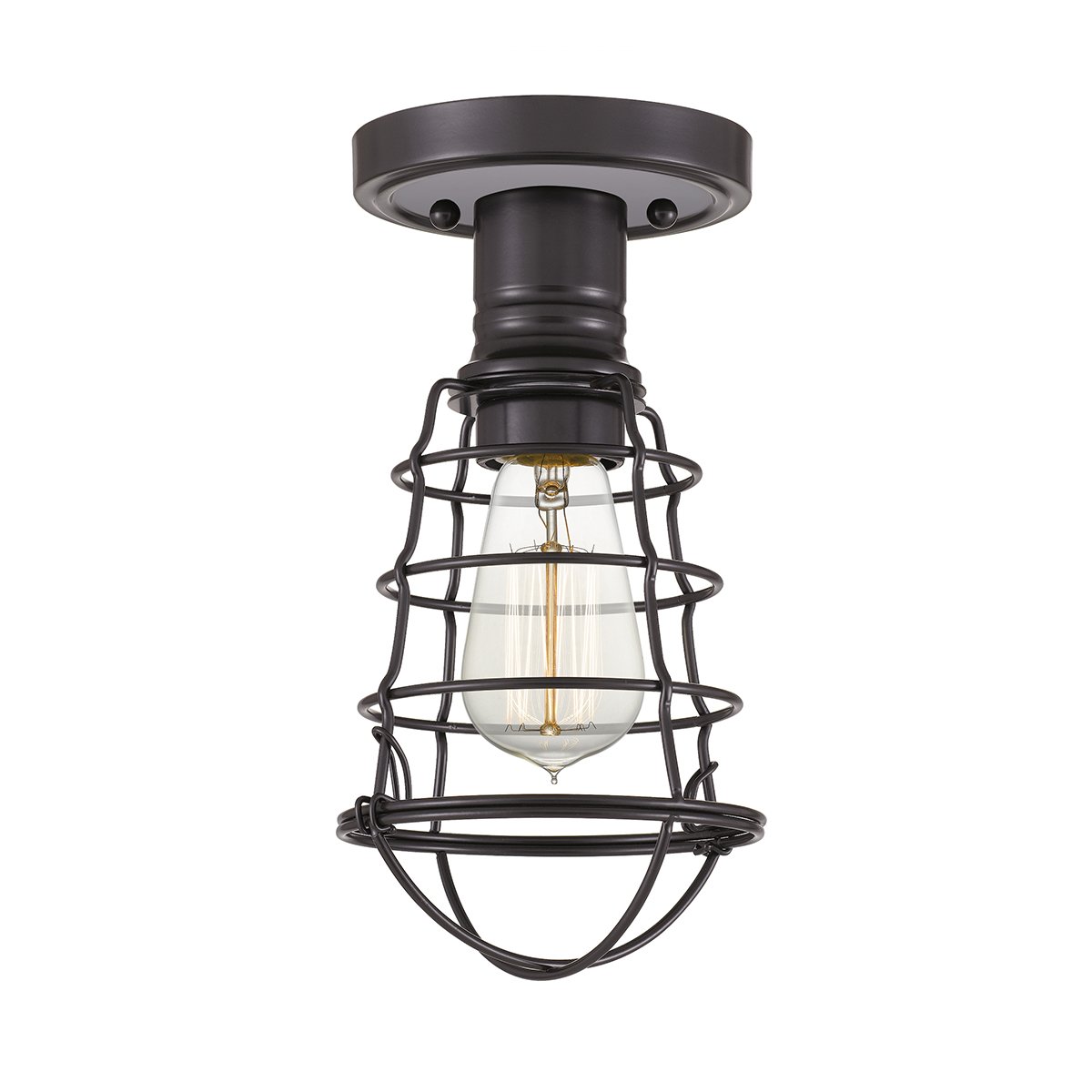 Elstead Lighting Mixon Deckenleuchte Semi-Flush 1-Light Bronze E27