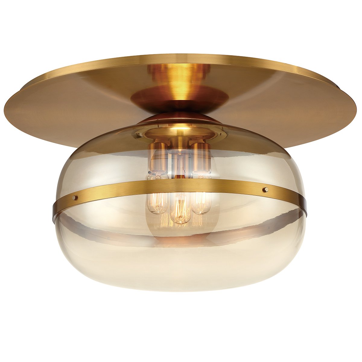 Elstead Lighting Nottingham Deckenleuchte 3-flammig 55cm Antikmessing